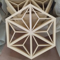 廠家供應(yīng)造型鋁格柵天花室內(nèi)吊頂六角型木紋鋁格柵