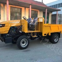 四驅前翻斗車 四輪前卸式工程車 1.5方建筑工地運輸車廠家